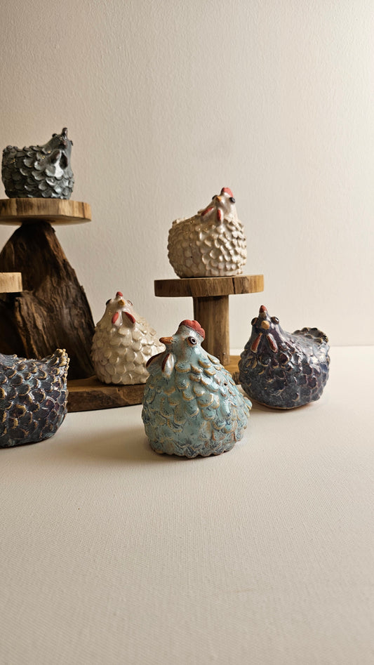 Ceramic Chicken Figurine