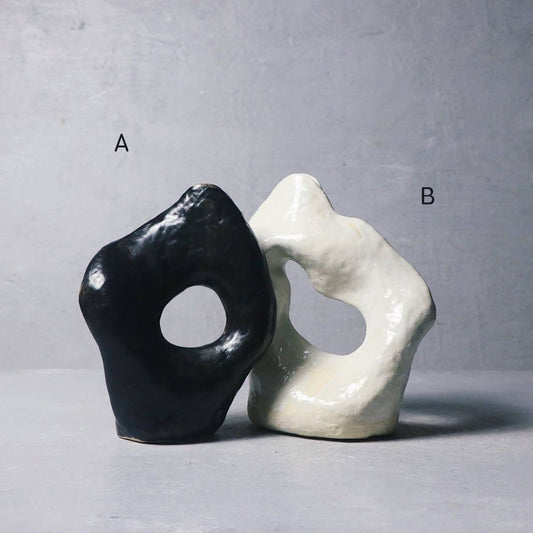 Sculptor Noir Ceramic Vase 2.1.3a and 2.1.4b