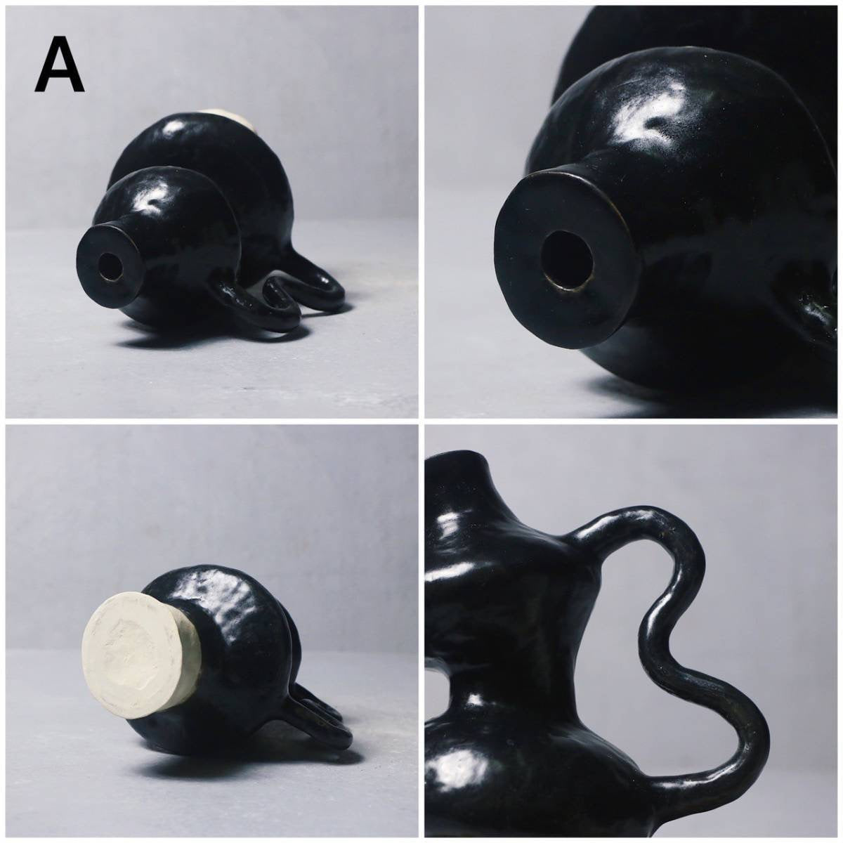 Sculptor Noir Ceramic Vase 2.1.2a and 2.1.3b