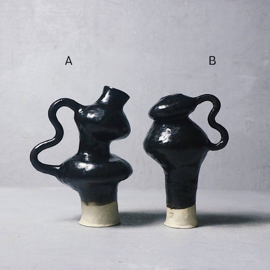 Sculptor Noir Ceramic Vase 2.1.2a and 2.1.3b