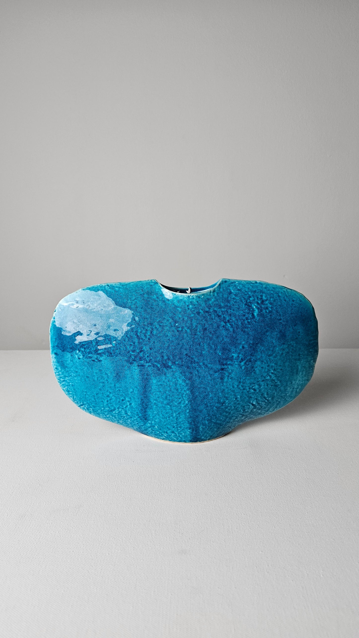 Azure Reef Platter Vase