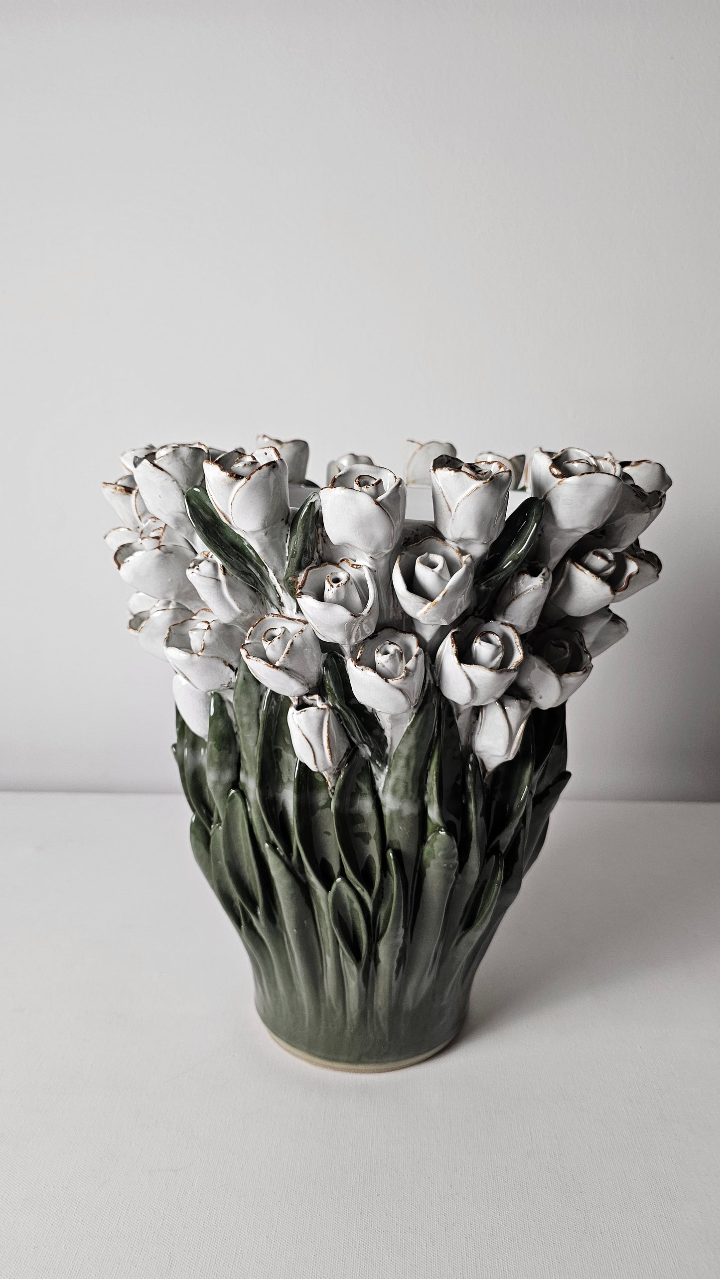Emerald Coral Crown Vase