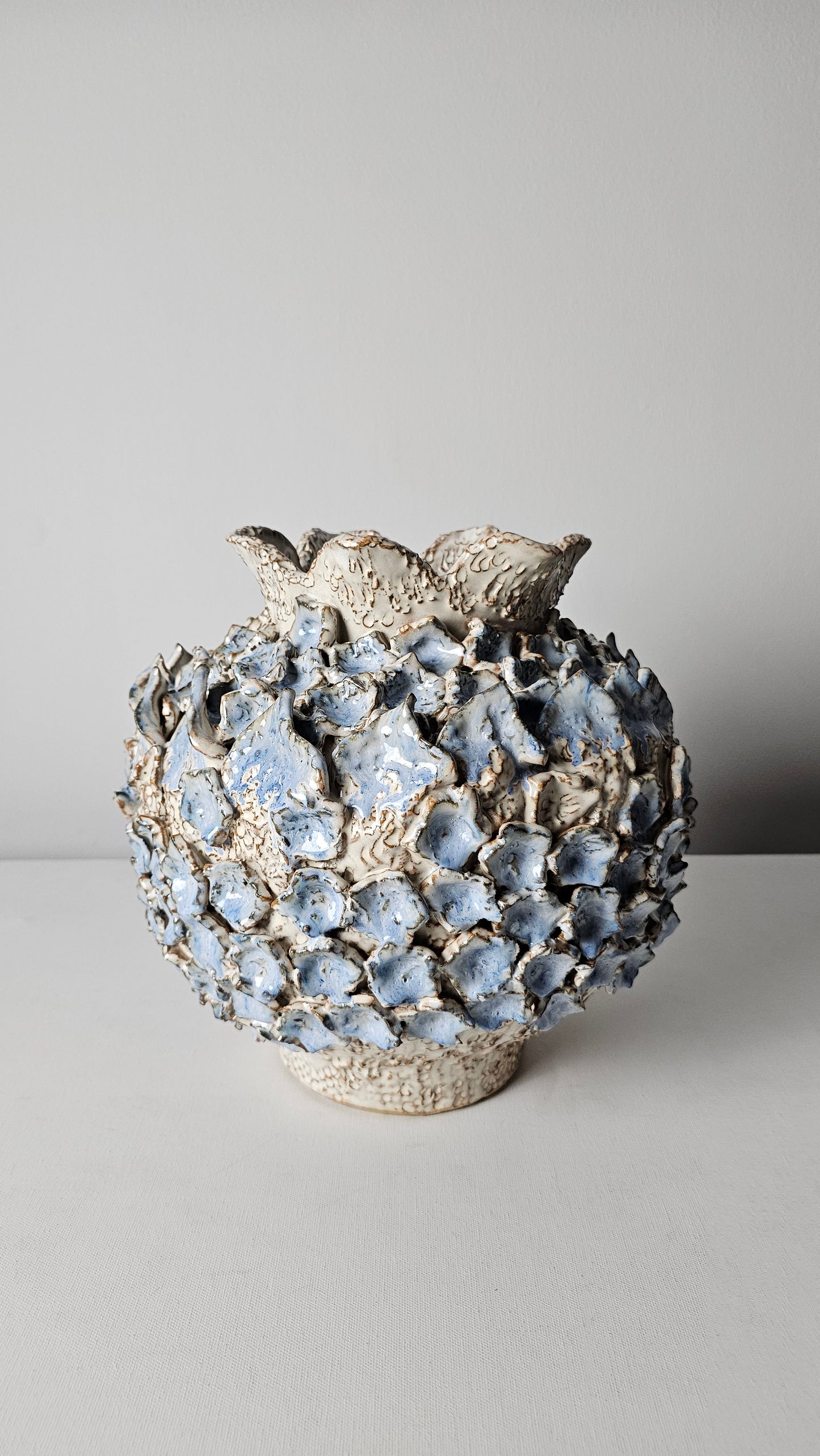 Sky Coral Urchin Vase