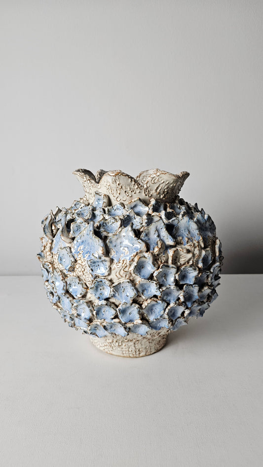 Sky Coral Urchin Vase
