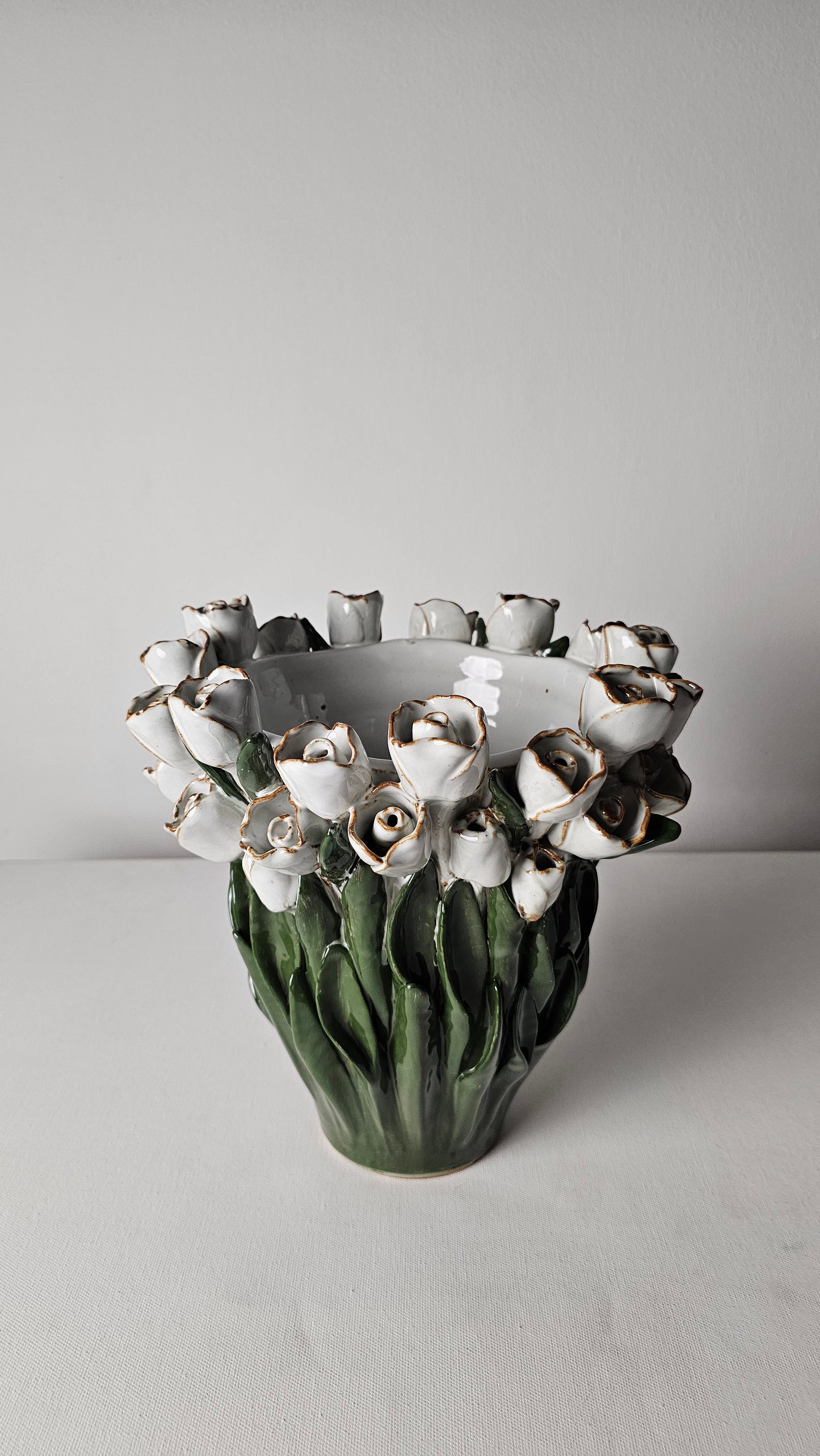 Emerald Coral Crown Vase