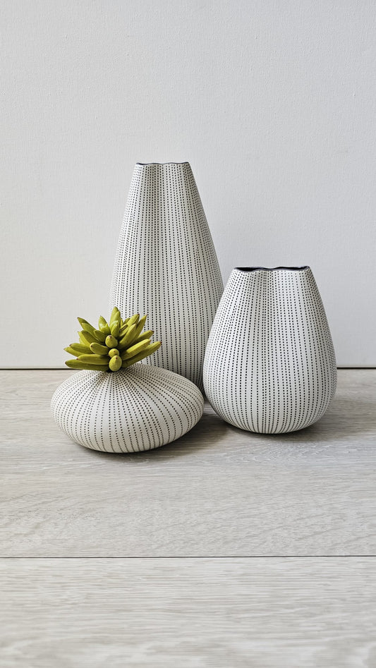 Petal Ceramic Vase -  Short